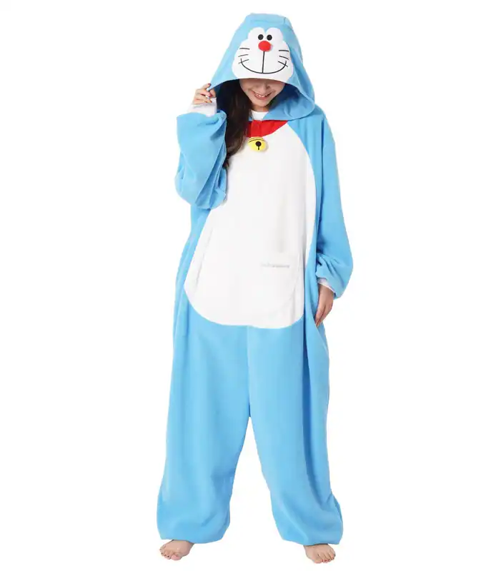 SAZAC Fleece Kigurumi Doraemon Erwachsene