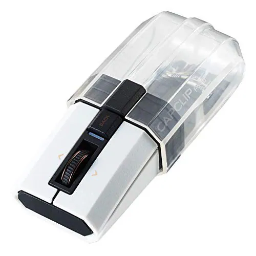 ELECOM Maus Bluetooth Wiederaufladbar Leise Neigbar Rad CapClip Pro Weiß