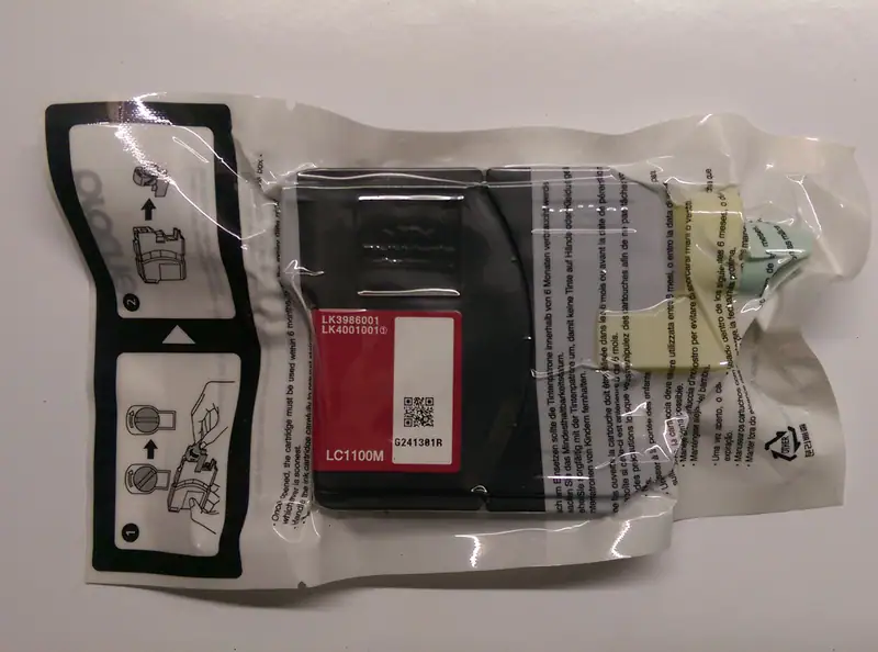 Original Brother LC1100M LC1100 M magenta DCP-185C DCP-383C DCP-385C DCP-387C