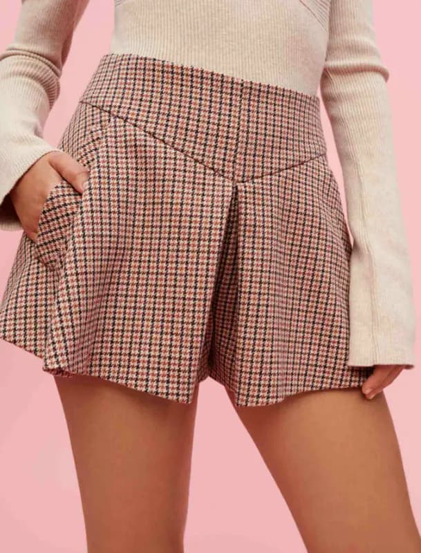 Maje Skort Mehrfarbig Wollmix Gr. 34 FR 36 Damen Rock Shorts Strick MFPSH00410