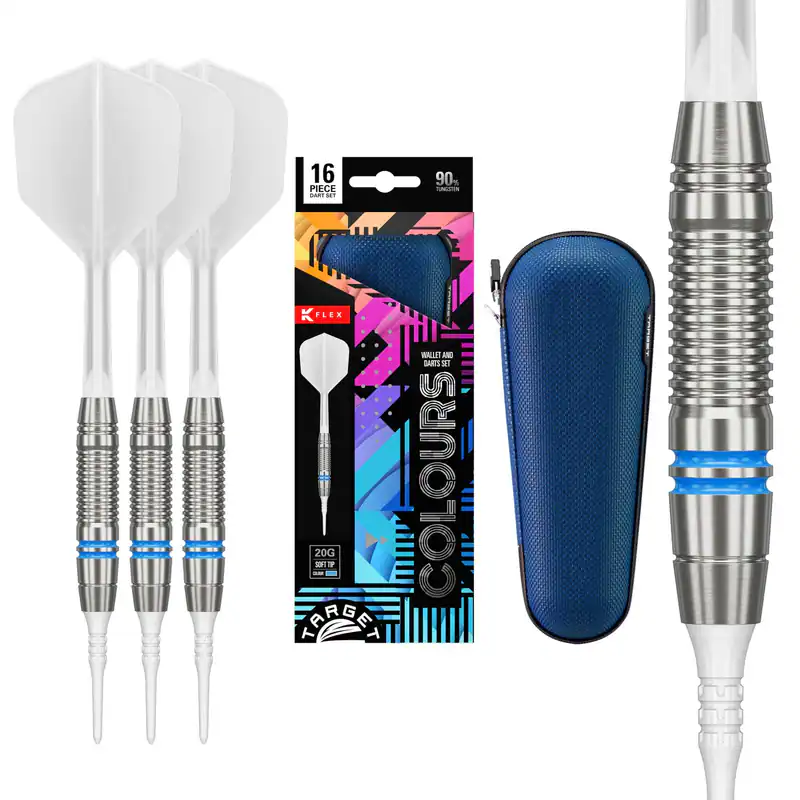 TARGET COLORS GEN4 BLUE 90% 20G 2BA SOFT TIP DARTS