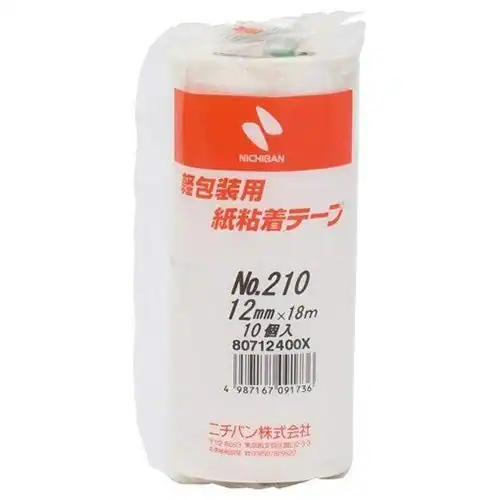 Nichiban Mass King Klebeband für leichte Verpackungen 10 Rollen 12mm x 18m weiß
