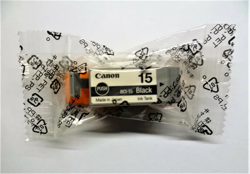 1 x Original Canon BCI-15 schwarz black bk Pixma i70 i80 iP90 iP90v BCI-15BK o.V