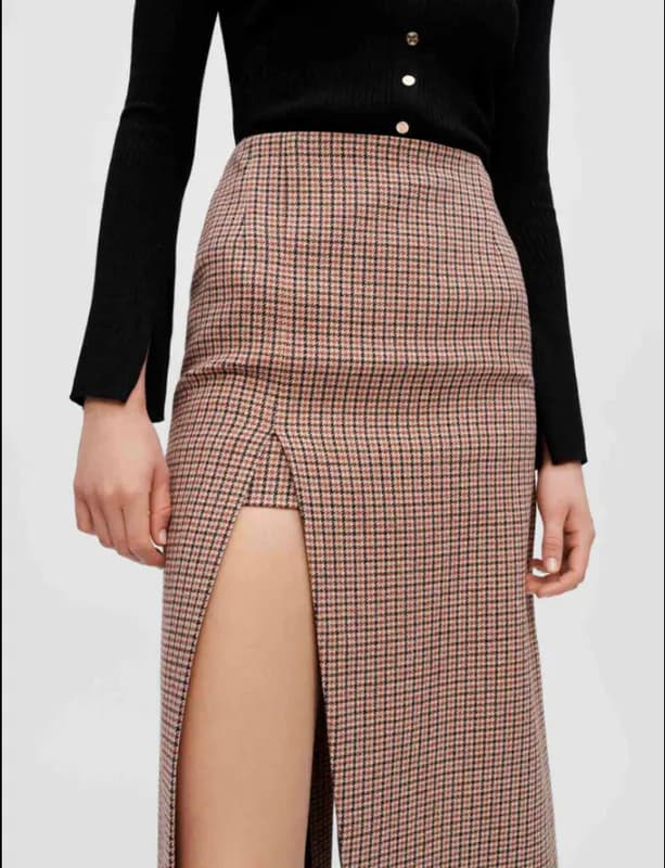 Maje Rock Mehrfarbig Strick Gr. 36 FR / S Damen Midirock Wollmischung MFPJU00885