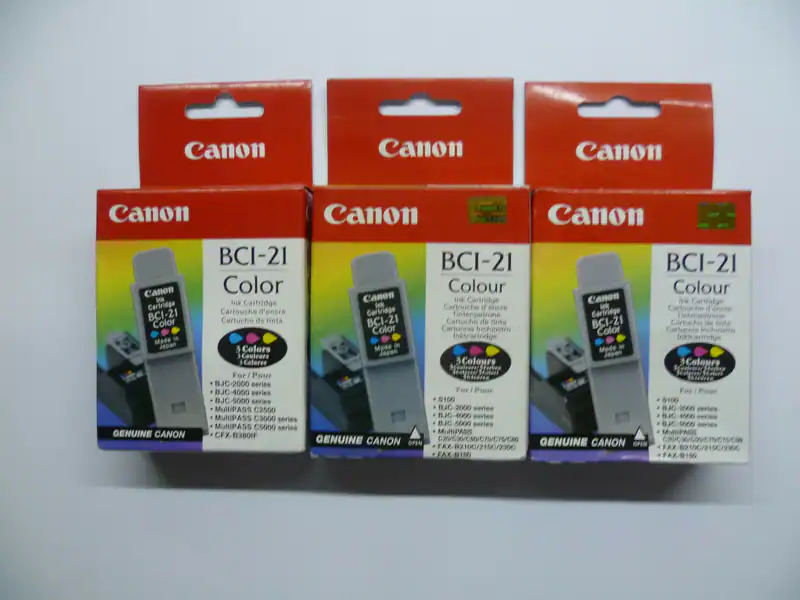 3 x Original Canon BCI-21 C color farbig unbenutzt versiegelt neu -------- OVP