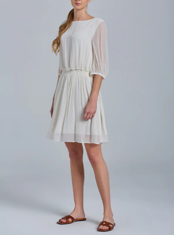 GANT Kleid Ecru Gr. 40 Damen Minikleid Kurz 100% Viskose Viscose 4503186