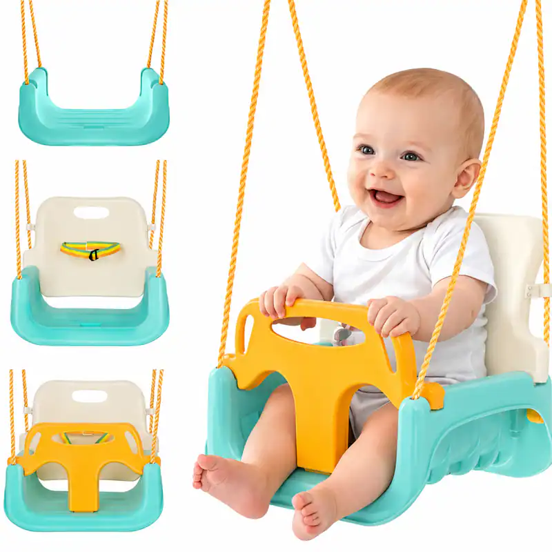 Kinderschaukel 3in1 mit Seilen Babyschaukel Gartenschaukel Indoor Outdoor CE