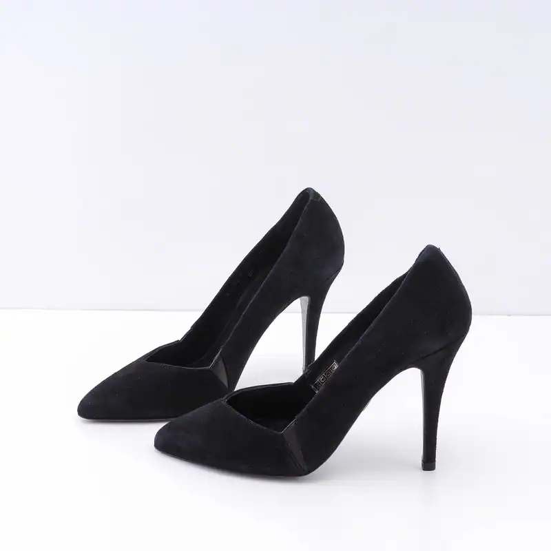 Maje Damen Pumps Schwarz Wildleder High Heels Schuhe Gr. 38 E15FIIESTA