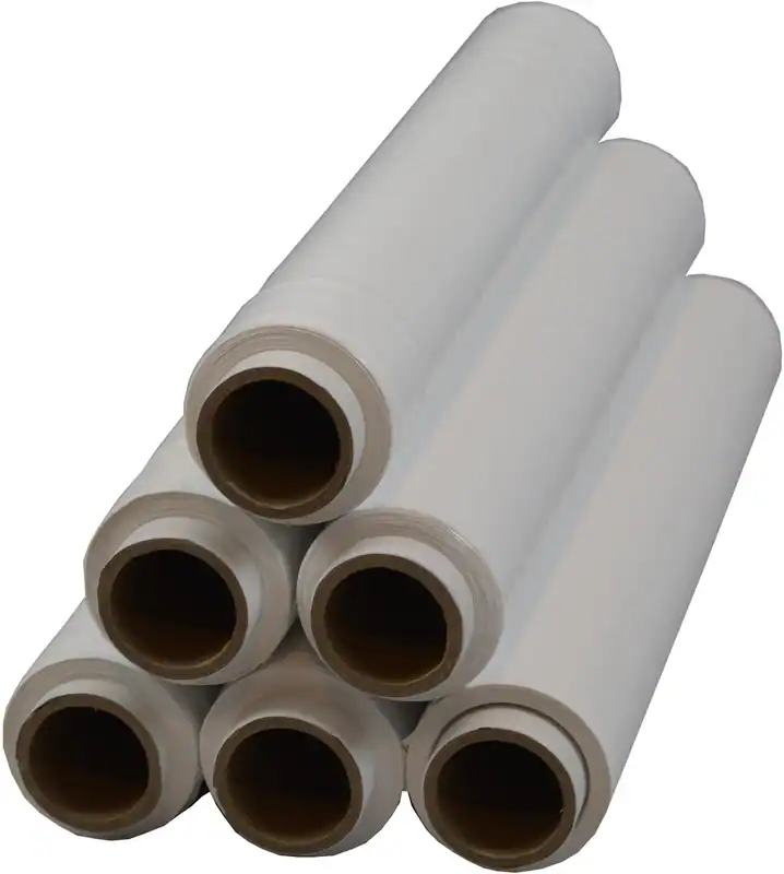 6 x Rollen Stretchfolie Palettenfolie Verpackungsfolie 23 my 1,5 kg Weiss Weiß