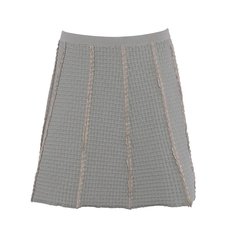 Sandro Rock Grün Gr. 40 FR / L Damen A-Linie Strickrock Minirock SFPJU00687