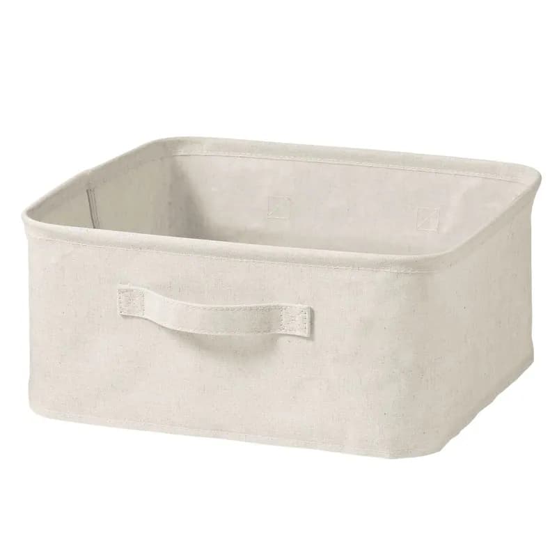 MUJI Softbox klein Breite 35 x Tiefe 35 x Höhe 16 cm Polyester Leinen eckig 12