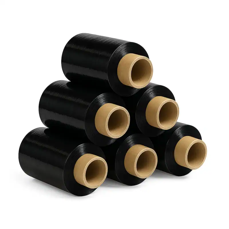6 x Mini Rollen Stretchfolie Verpackungsfolie 23 my Schwarz 150m