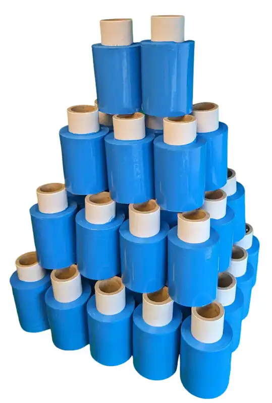 40 x Mini Rollen Stretchfolie Palettenfolie Verpackungsfolie 23 my Blau