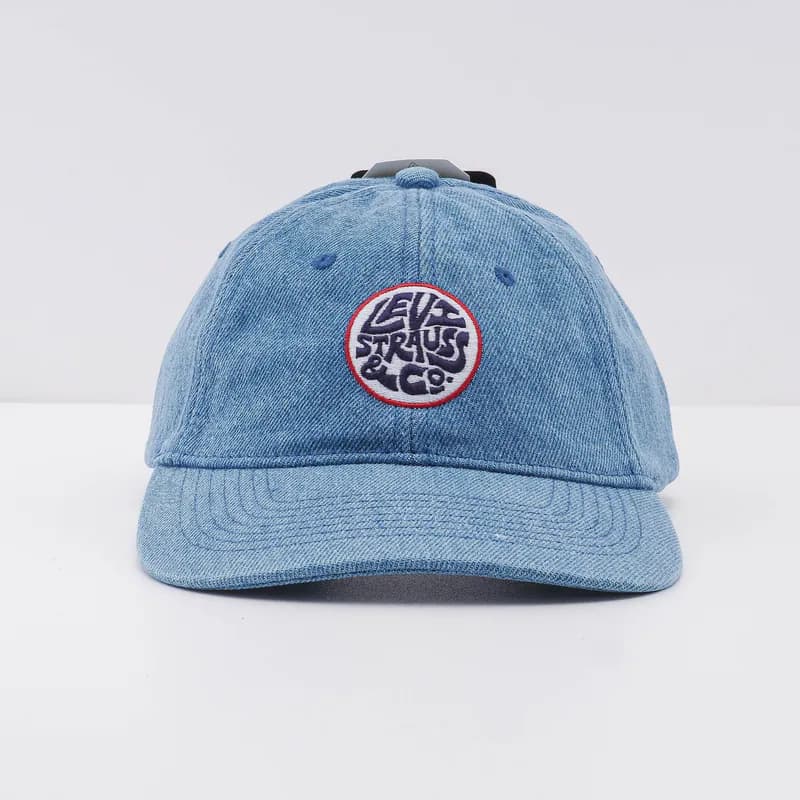 Levi's Kappe Blau One Size Herren Jeans Cappy Basecap Hat Mütze Denim Logo