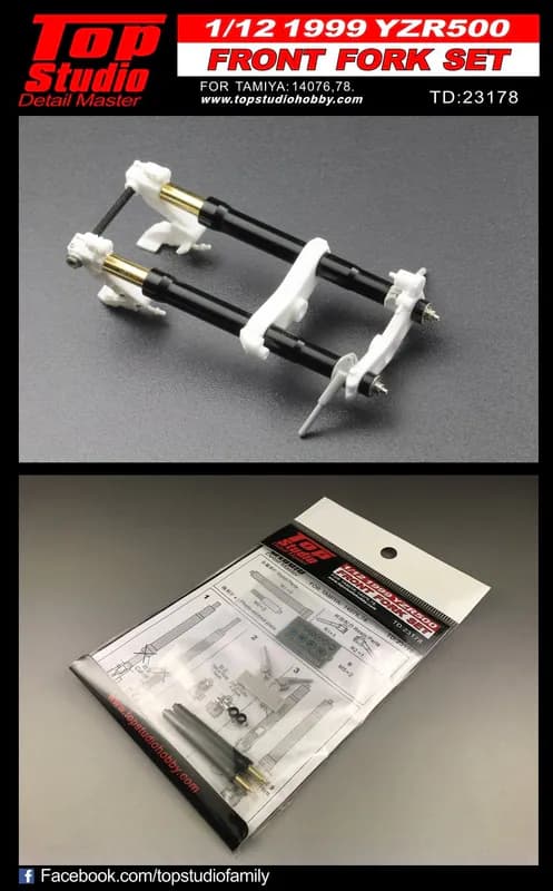 Top Studio 1/12 YZR500 1999 Vordergabel Set TD23178