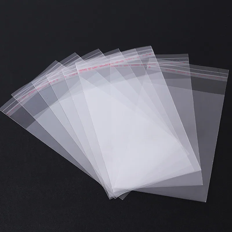 PP Folie Folienbeutel Selbstklebend Hochglanz Beutel Poly Tüten Klar Transparent