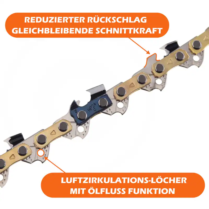 Sägekette 3/8 LP Halb/Vollmeißel 1,1/1,3mm für Stihl Bosch Dolmar Makita Einhell