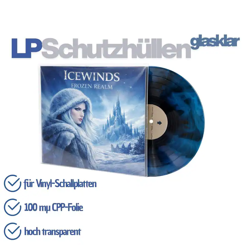 200 St glasklare LP Cover Außenhüllen 325x325 mm 100 mµ für Vinyl Schallplatten