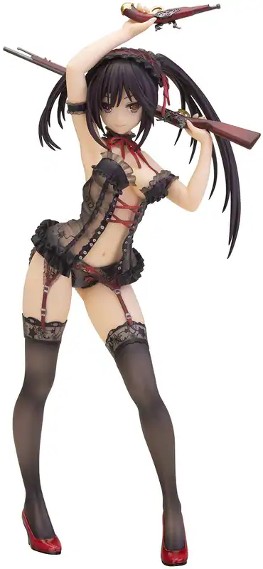Date A Live Kurumi Tokisaki Dessous Ver. Schwarze Farbe 1/7 Figur