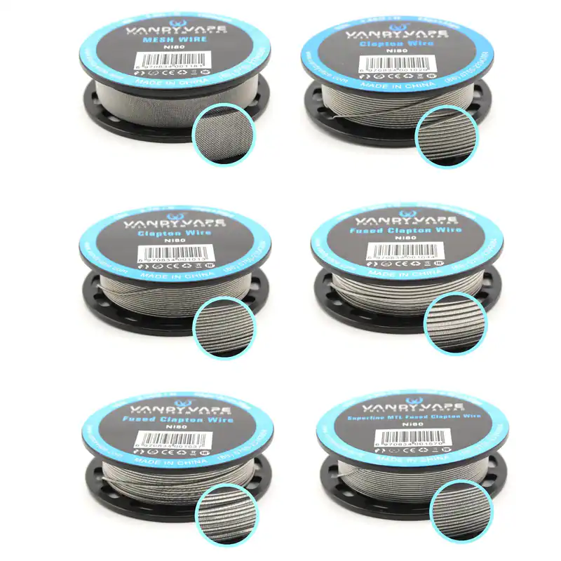Ni80 VandyVape Wire Draht Nichrom Mesh MTL Clapton Fused RBA RDA Vandy Vape