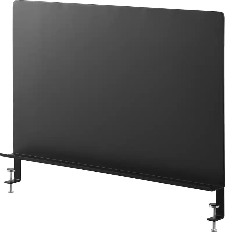 Schreibtisch-Beistellständer mit Ablage, Stahlplatte, schwarz, B58 x T4,8 x