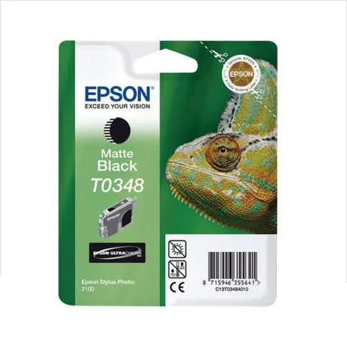Original Epson T0348 matte black schwarz matt Stylus Foto R2100 2200 o.V.