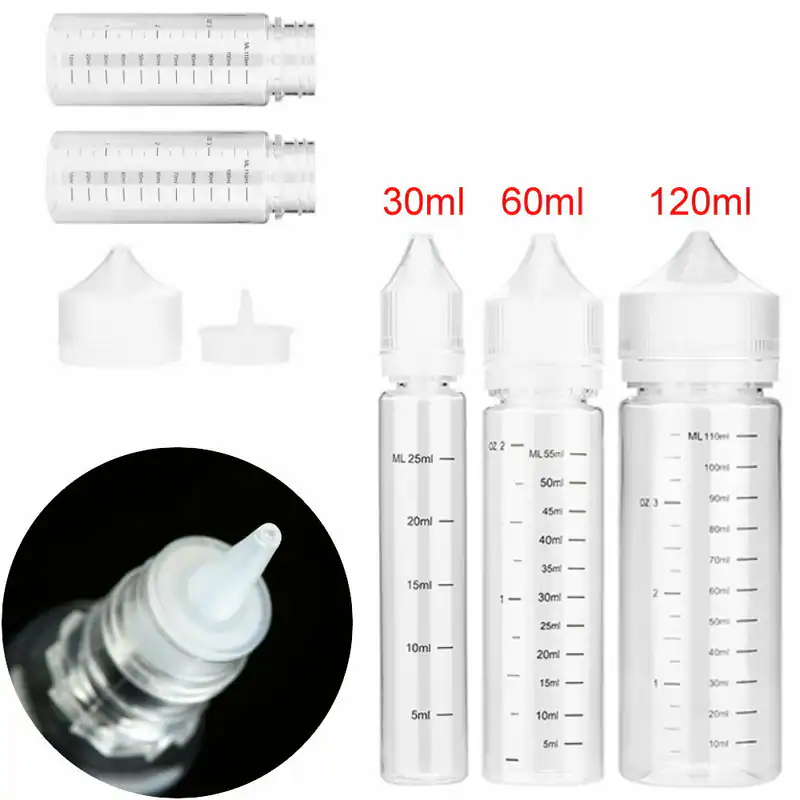 30ml 60ml 120ml 180ml Skala Leerflasche Liquidflasche Flasche Bottle PET Tropf