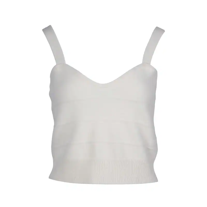 Sandro Women's Ecru Knit Wool Cropped Top Size 40 FR 12 UK 8 US SFPPU01467