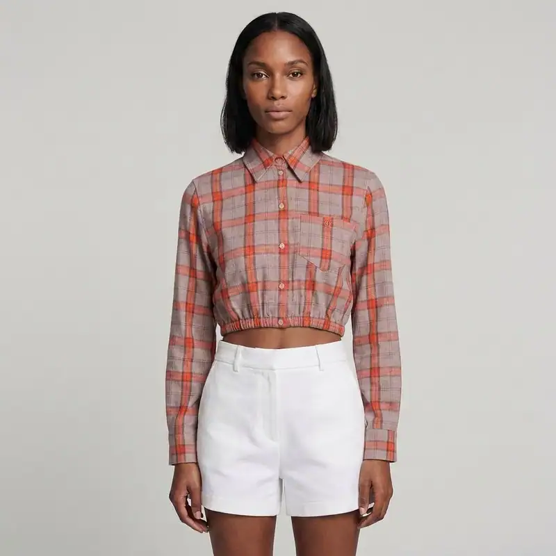 Maje Bluse Orange Seide Gr. 40 FR Damen Cropped MFPCM00357