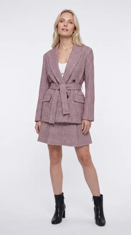 Maje Damen Set Jacke & Rock Bordeaux Größe 38 FR MFPVE00381