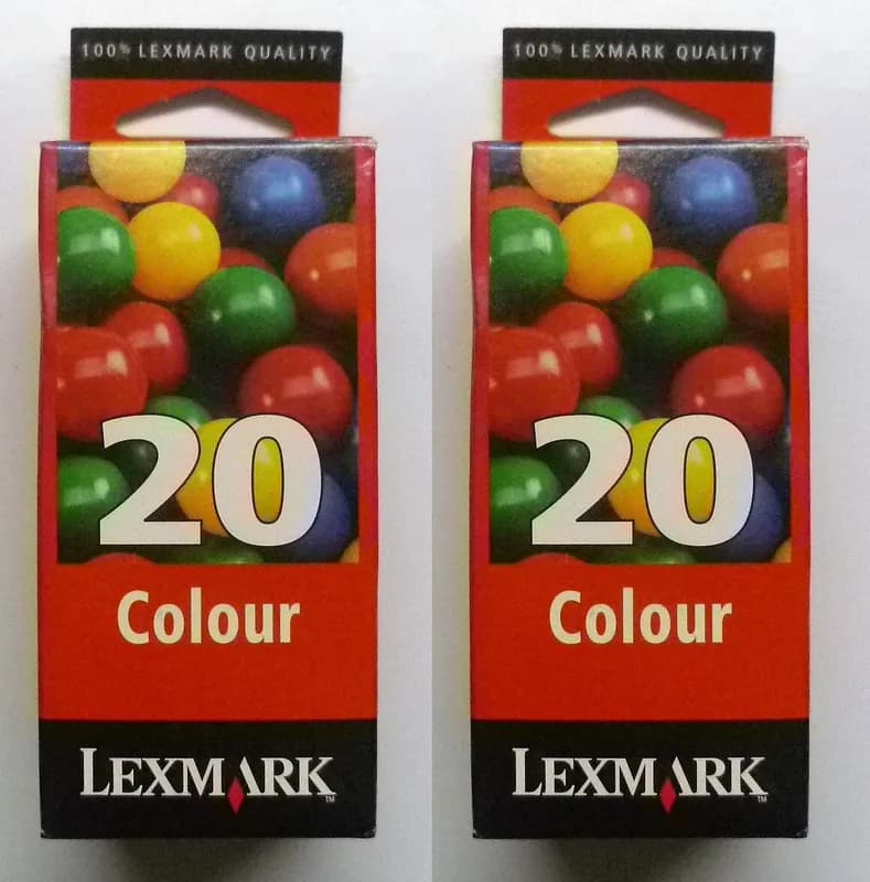2 x Original Lexmark 20 color X85 X125 X4200 Z42 Z43 Z44 Z45 Z51 Z52 OVP/o.V.