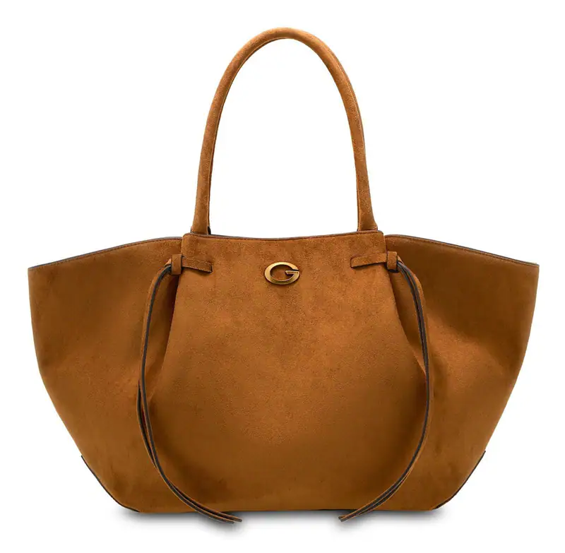 GUESS Allegra Girlfriend Tote Schultertasche Tasche Cognac braun Neu