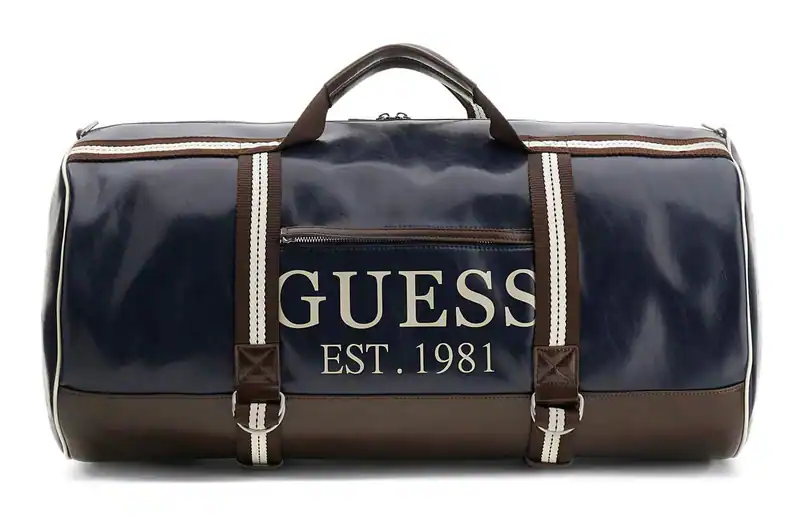 GUESS Oslo Weekender Reisetasche Tasche Blue dunkelblau dunkelbraun Neu