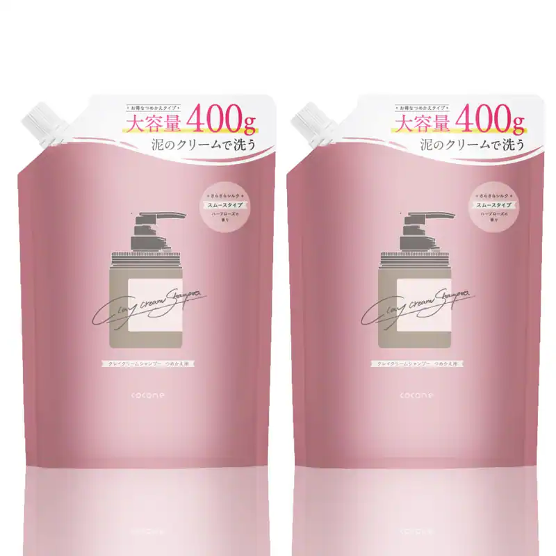 Cocone Clay Cream Shampoo Hagukumi Plus (2 Beutel) Herb Rose Refill