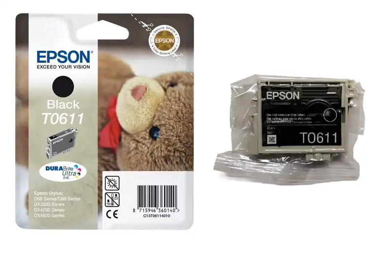 Original Epson T0611 schwarz Stylus D68 D88 DX3800 DX3850 DX4200 o.V.
