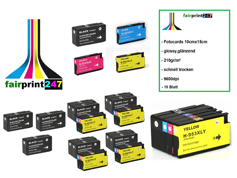 XXL-Patronen für HP OfficeJet Pro 8710 8715 8718 ! NEUSTE CHIPVERSION 04/2026 !!