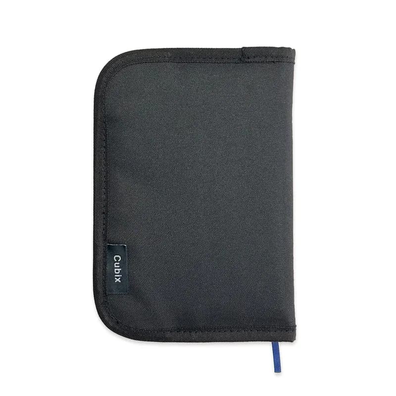 Cubics Round Zip N Book Cover, Paperback Size, Black