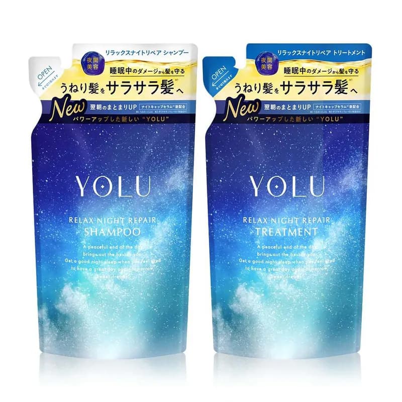 YOLU Shampoo Treatment Set Refill Relax Night Repair