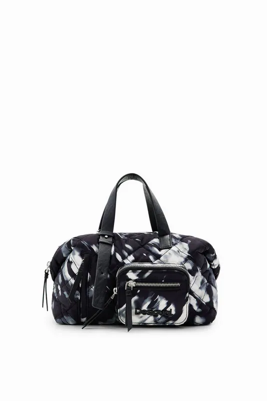 Desigual Tasche Schwarz Handtasche Crossover Bag Gesteppt Pockets 23WAXY20