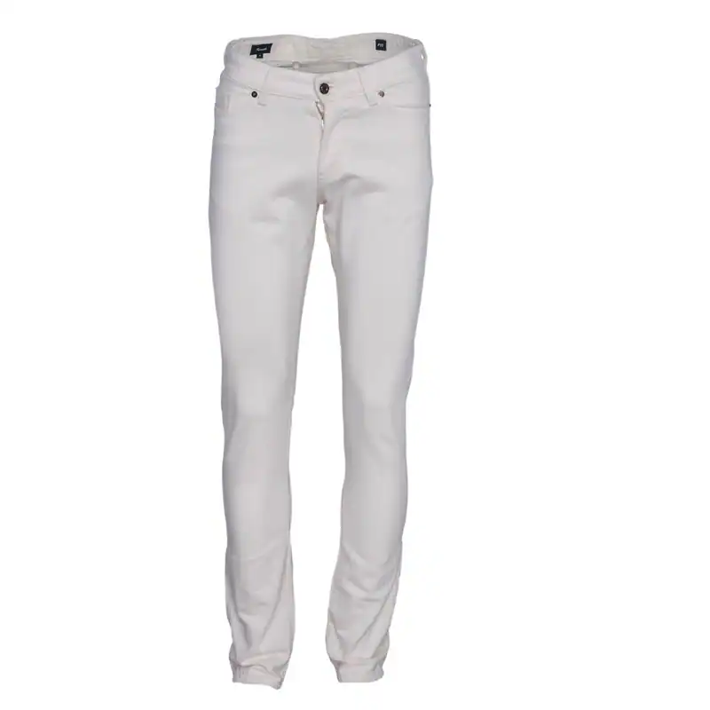 Faconnable Herrenhose Slim Skinny Pants Off White Baumwolle US 30 Größe S