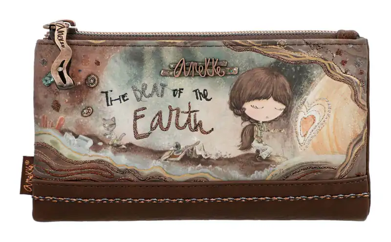 Anekke Core Large Wallet Geldbörse Multicolor dunkelbraun taupe Neu
