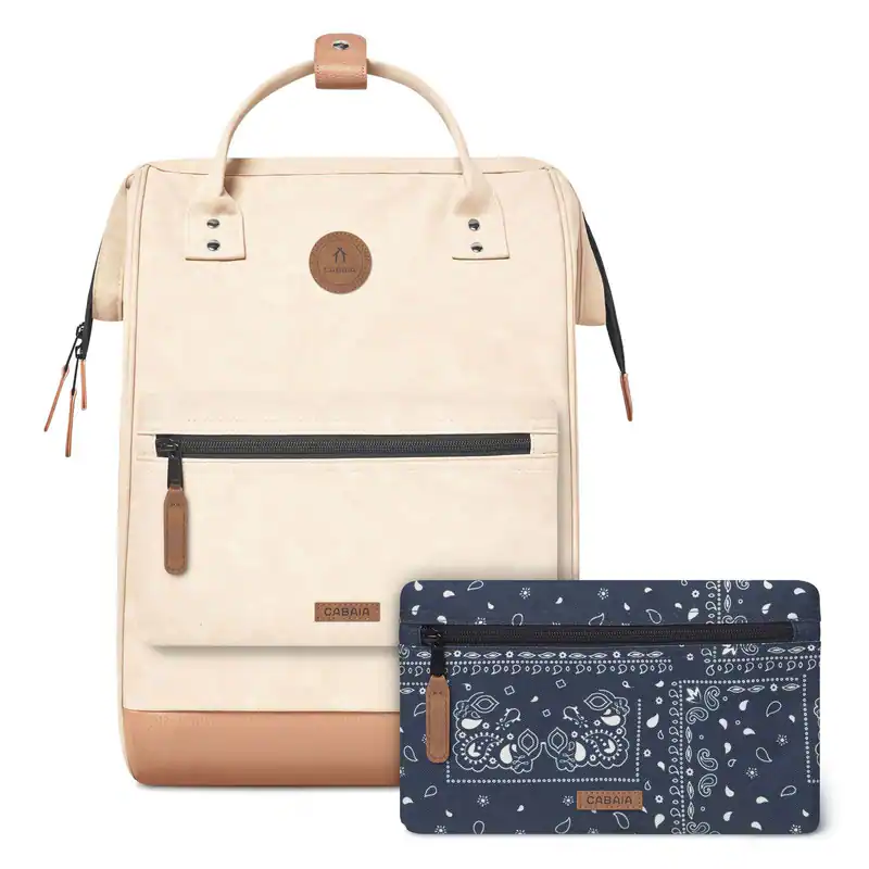 CABAIA Adventurer Vegan Nubuck Backpack L Rucksack Andenne creme Neu