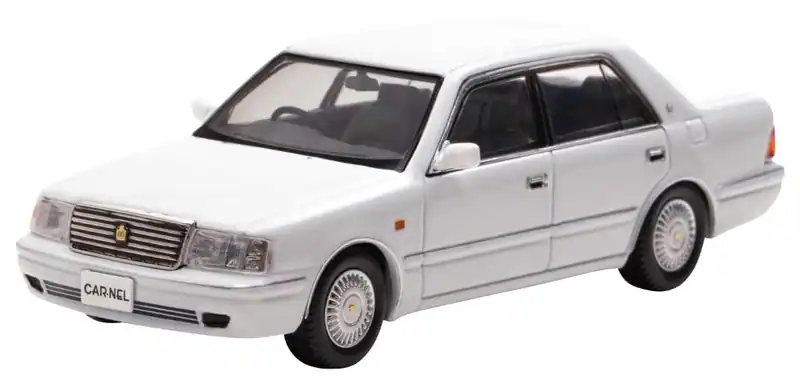 Carnel 1/43 Toyota Crown Royal Saloon G 1999 Crystal White Pearl Shine