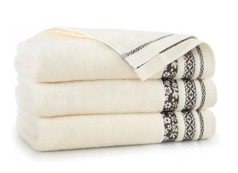Handtuch Badetuch GARDEN ecru 450g/m² Ägyptische Baumwolle Ultrasoft 70x140 cm
