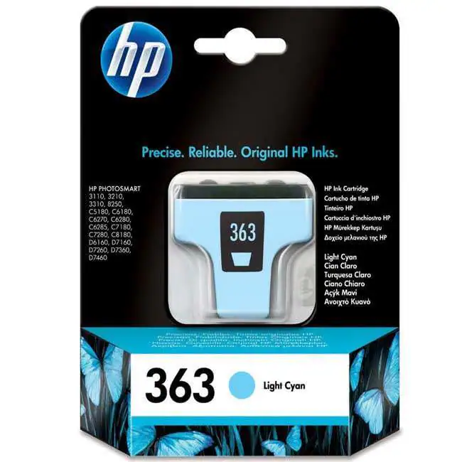 Original HP 363 light cyan PHOTOSMART 3110 3210 3310 8250 C5180 MHD 2011-2014
