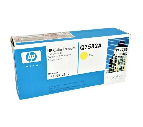 Original HP Toner Q7582A 503A Q7582AC gelb LaserJet CP3505 3800 OVP