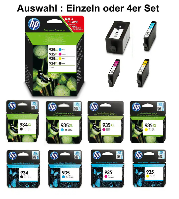 Original HP 934XL 935XL 934 935 Auswahl Einzeln oder im Set alle Farben