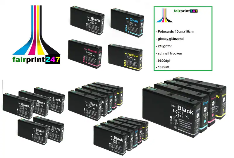 XXL Patronen für Epson WorkForce WF-4630DWF WF-4640DTWF oder Fotopapier