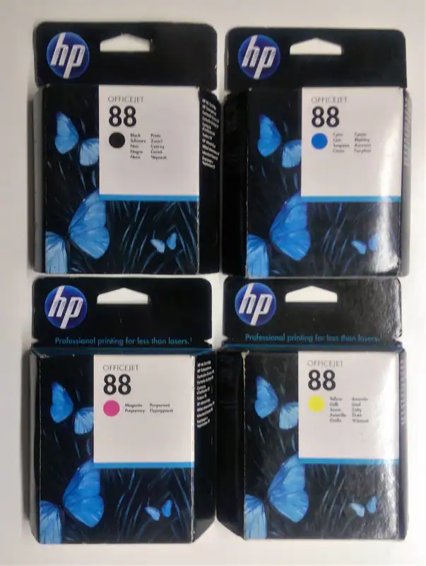 4 x Original HP 88 schwarz cyan gelb magenta Officejet PRO L 7555 7550 ---- o.V.