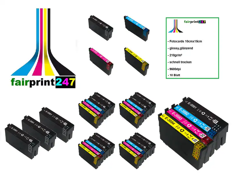 Patronen ersetzt Epson 35 35XL kompatibel kein original XXL-Füllmenge TOP